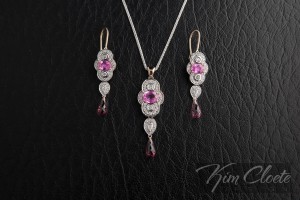 Pink sapphire set            