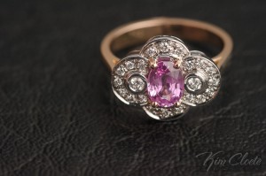 Pink sapphire ring            